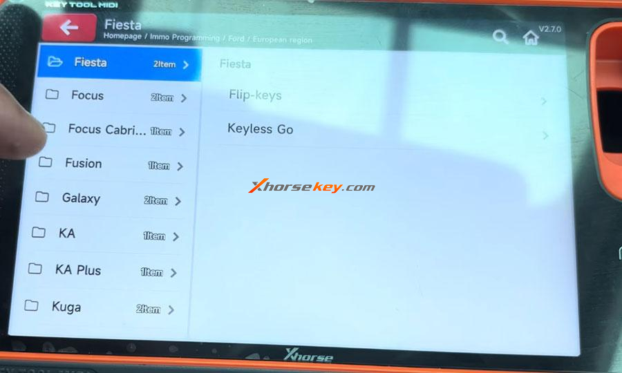How to Program 2020 Ford Fiesta Smart Key with Xhorse Key Tool MIDI? 02