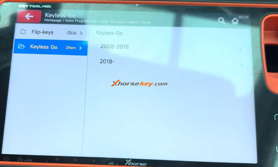 How to Program 2020 Ford Fiesta Smart Key with Xhorse Key Tool MIDI? 03